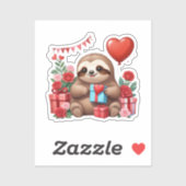 Verrassing van de Valentijn van Sloth Sticker (Vel)