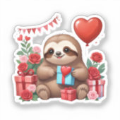 Verrassing van de Valentijn van Sloth Sticker (Voorkant)