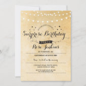 Verrassing Verjaardag 40e 50e 60e Bloemenuitnodigi Kaart (Voorkant)