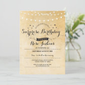 Verrassing Verjaardag 40e 50e 60e Bloemenuitnodigi Kaart (Staand voorkant)