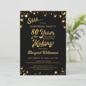 Verrassing Verjaardag 80 jaar in de Making Black Kaart (Staand voorkant)