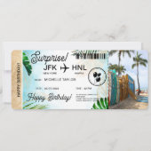 Verrassing Verjaardag Boarding Pass Trip Ticket Be Kaart (Voorkant)