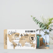 Verrassing Verjaardag Boarding Pass Trip Ticket Ha Kaart (Staand voorkant)