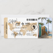 Verrassing Verjaardag Boarding Pass Trip Ticket Ha Kaart (Voorkant)