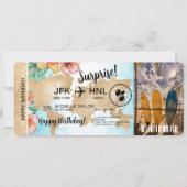 Verrassing Verjaardag Boarding Pass Trip Ticket Ha Kaart (Voorkant)