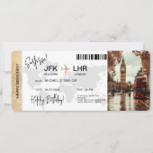 Verrassing Verjaardag Boarding Pass Trip Ticket Lo Kaart (Voorkant)