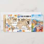 Verrassing Verjaardag Boarding Pass Trip Ticket Me Kaart (Voorkant)