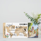 Verrassing Verjaardag Boarding Pass Trip Ticket Me Kaart (Staand voorkant)