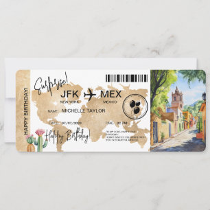 Verrassing Verjaardag Boarding Pass Trip Ticket Me Kaart