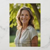 Verrassing Verjaardag Diner Party Floral Elegant Folie Uitnodiging (Achterkant)