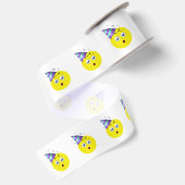 Verrassing Verjaardag Emoji Satijnen Lint (Achterkant)