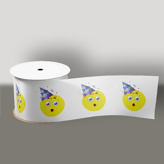 Verrassing Verjaardag Emoji Satijnen Lint