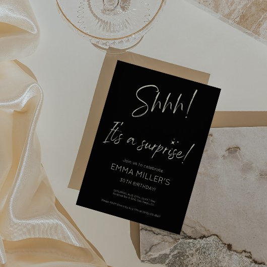 Verrassing Verjaardag Nodig Minimalistisch Zwart u Kaart