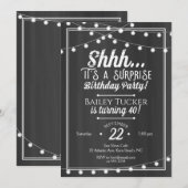 Verrassing Verjaardag String Lights op schoolbord Kaart (Voorkant / Achterkant)