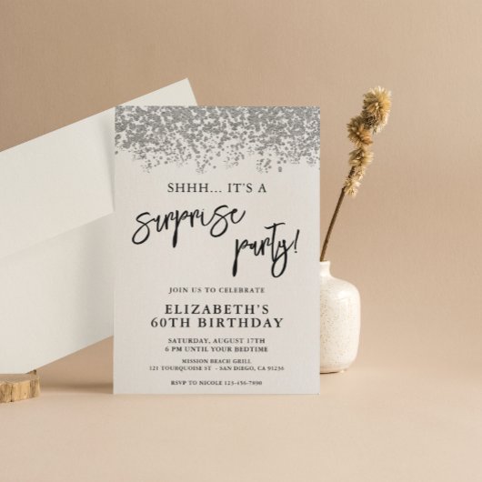 Verrassing Verjaardagsfeest Elke Leeftijd Wit en Z Kaart