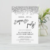 Verrassing Verjaardagsfeest Elke Leeftijd Wit en Z Kaart (Staand voorkant)