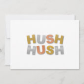 Verrassing Verjaardagsfeest Hush Hush Foto Metalli Kaart (Achterkant)