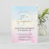 Verrassing Verjaardagsfeest kleurrijke Waterverf Kaart (Staand voorkant)