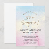 Verrassing Verjaardagsfeest kleurrijke Waterverf Kaart (Voorkant / Achterkant)