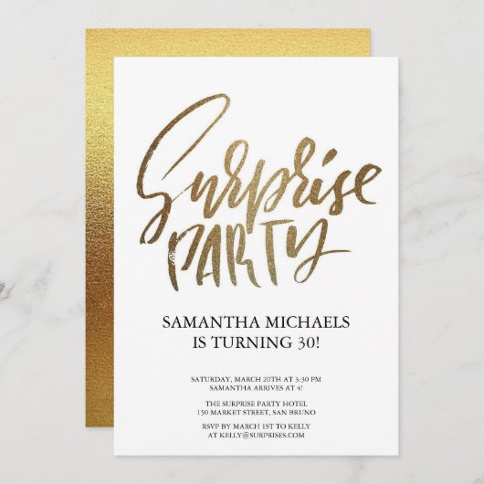 Verrassing Verjaardagsfeest kleurrijke Waterverf Kaart (Voorkant / Achterkant)