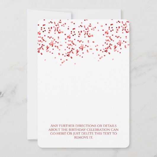 Verrassing Verjaardagsfeest Rode ballon Kaart (Achterkant)