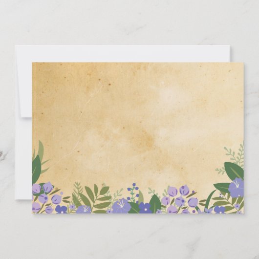 Verrassing Verjaardagsfeest Rustieke Bloemen Roze  Kaart (Achterkant)