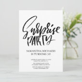 Verrassing Verjaardagsfeest zwart-wit Waterverf Kaart (Staand voorkant)