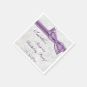 Verrassing verjaardagsfeestje Damask en Bow Servet (Hoek)