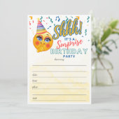 Verrassing Verjaardagsfeestje Emoji Vul in de Blan Kaart (Staand voorkant)