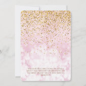 Verrassing Verjaardagsfeestje Roze Glamoureuze Bal Kaart (Achterkant)