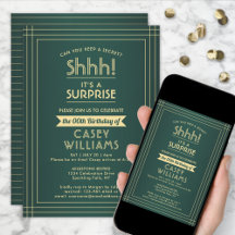 Verrassing verjaardagsfeestje Shhh! Elegant groen 