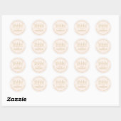 Verrassing Verjaardagsfeestje Stijlvolle Blush Roz Ronde Sticker (Vel)