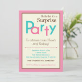 Verrassing verjaardagsfeestje uitnodigingen - Volw (Staand voorkant)