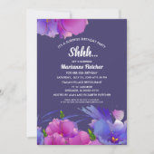 Verrassing verjaardagsfeestje. Waterverf Floral In Kaart (Voorkant)