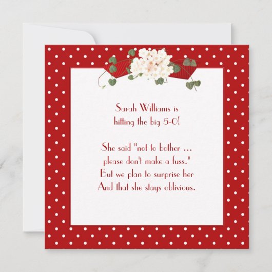 Verrassing Verjaardagsfeestuitnodiging Kaart (Voorkant)