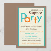 Verrassing verjaardagsfeestuitnodigingen - Mannen  Kaart (Voorkant / Achterkant)