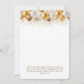 Verrassing Verjaardagspartij Gouden Ballon Kaart (Achterkant)