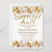 Verrassing Verjaardagspartij Gouden Ballon Kaart (Voorkant)