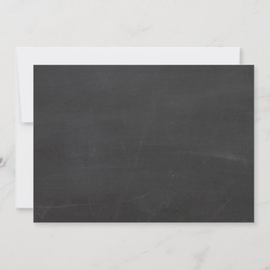 Verrassing verjaardagsuitnodiging Chalkboard Rusti Kaart (Achterkant)