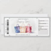 Verrassing Waterverf Winkelen Spree Voucher Kaart (Voorkant)