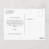 Verrassing We Eloped Mr & Mrs Elegant Kalligrafie Briefkaart (Achterkant)