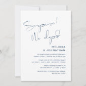 Verrassing, we zijn weggelopen, Bruiloft Elopement Kaart (Voorkant)