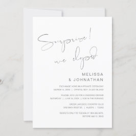 Verrassing, we zijn weggelopen, Bruiloft Wegloopfe Kaart