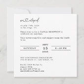 Verrassing We zijn weggelopen Elopement Aankondigi Kaart (Achterkant)