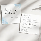 Verrassing We zijn weggelopen Elopement Aankondigi Kaart