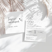 Verrassing We zijn weggelopen Elopement Aankondigi Kaart