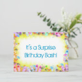 Verrassing Zomer Verjaardagsfeest Kaart (Staand voorkant)