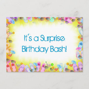 Verrassing Zomer Verjaardagsfeest Kaart