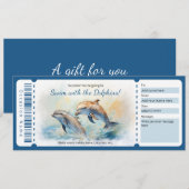 Verrassing Zwemmen met Dolfijnen Cadeaubon Kaart (Voorkant / Achterkant)