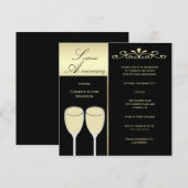 Verrassings Huwelijksjubileum Feest Uitnodiging (Voorkant / Achterkant)